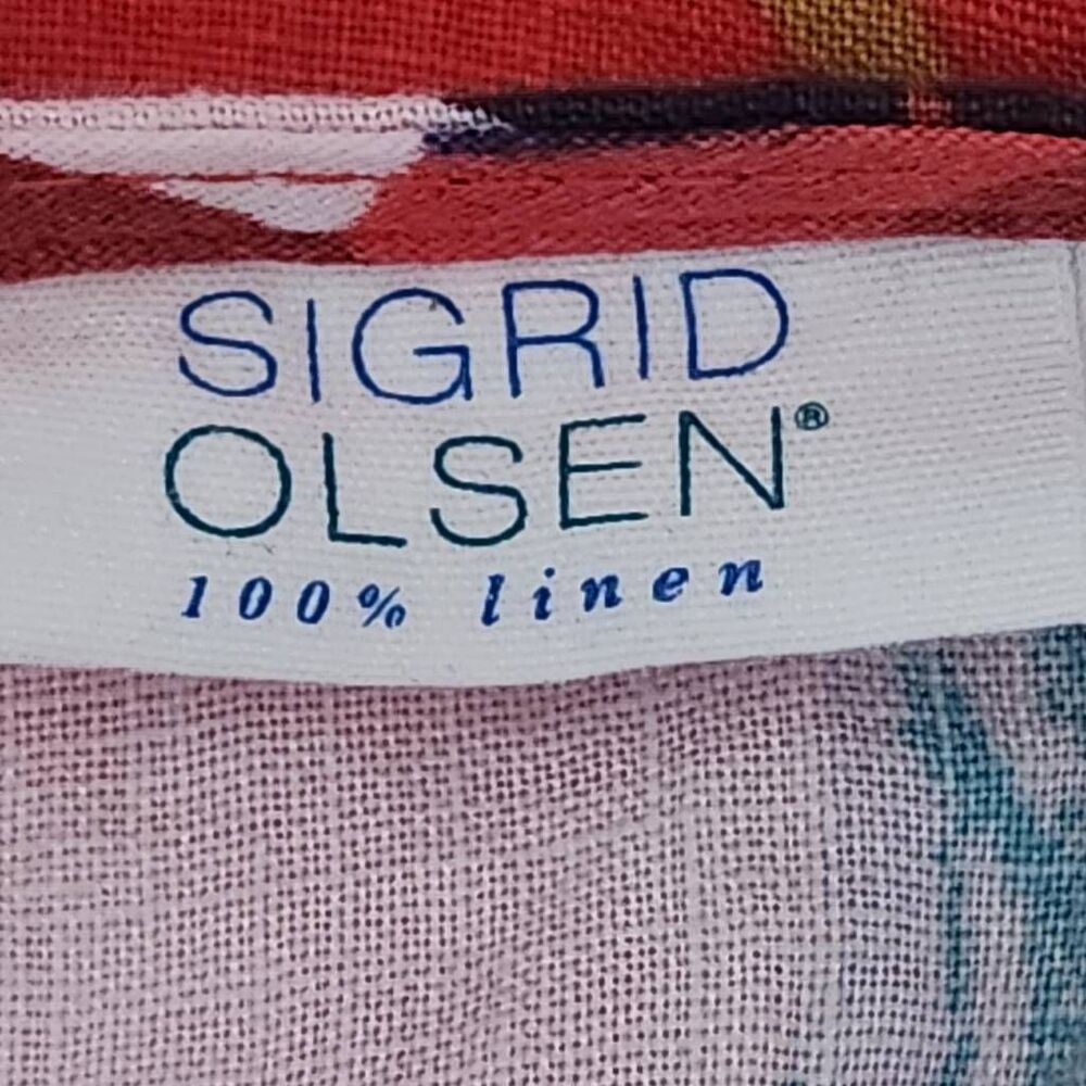 Sigrid Olsen Colorful Floral Linen Dress NWT XS Colorful Linen Dress - Picture 7 of 11